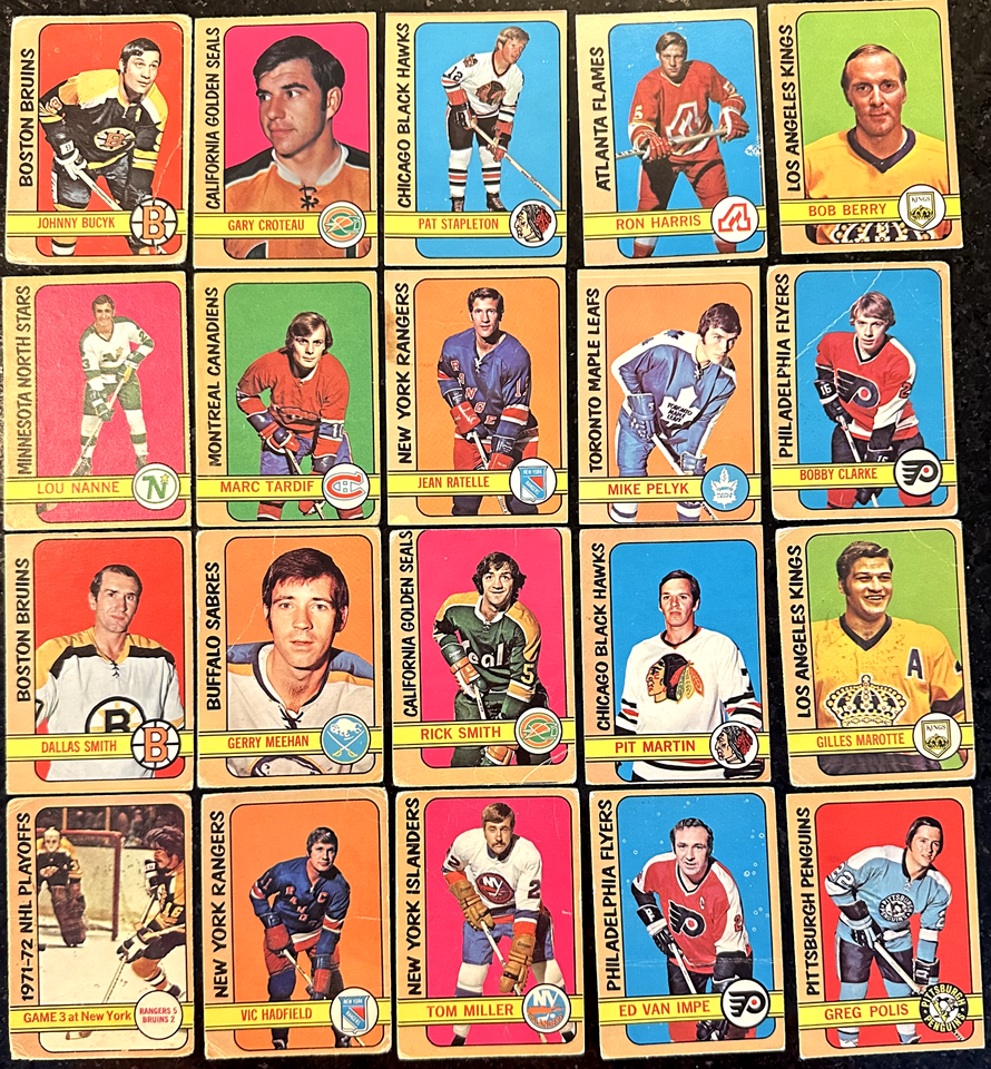 1972 73 O Pee Chee Hockey Card Lot 30 Cards Guy Lafleur Clarke 1972-73-o-pee-chee-hockey-card-lot-30-cards-guy-lafleur-clarke