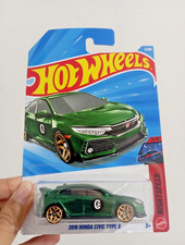 Hot Wheels 2026 Case F 2018 Honda Civic Type R Green - International Card 107
