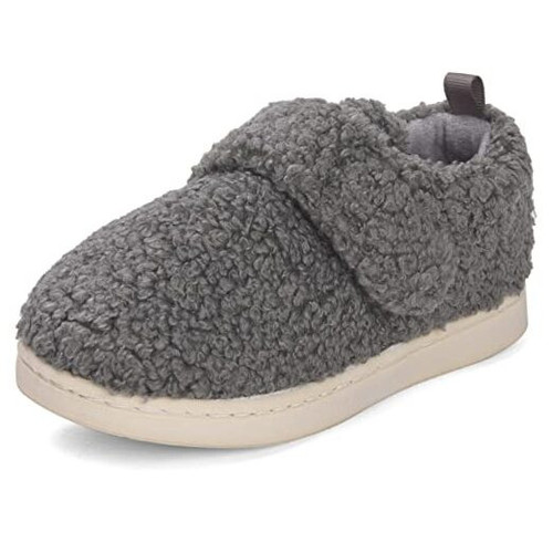 Kids Toddler House Slippers for Boys Girls Lightweight Non-Slip 8 Toddler Grey