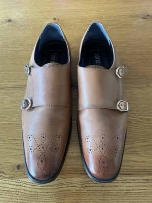 MACY'S Men's Bar III Carrick Monk Strap Slip On Leather Dress Shoes Size: 10 M