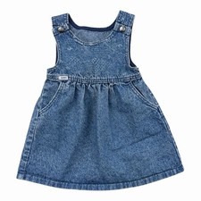 Vintage 90s Lee Denim Jumper Dress Girls Size 3T