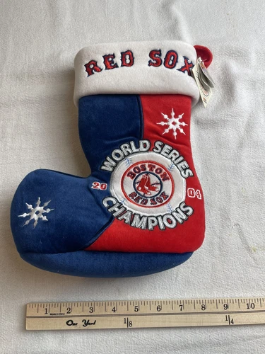 BOSTON RED SOX PLUSH EMBROIDERED CHRISTMAS HOLIDAY STOCKING