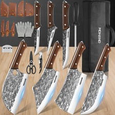 14PCS Kitchen Knives Set Stainless Steel Japanese Chef's Knife Butcher Cleaver
