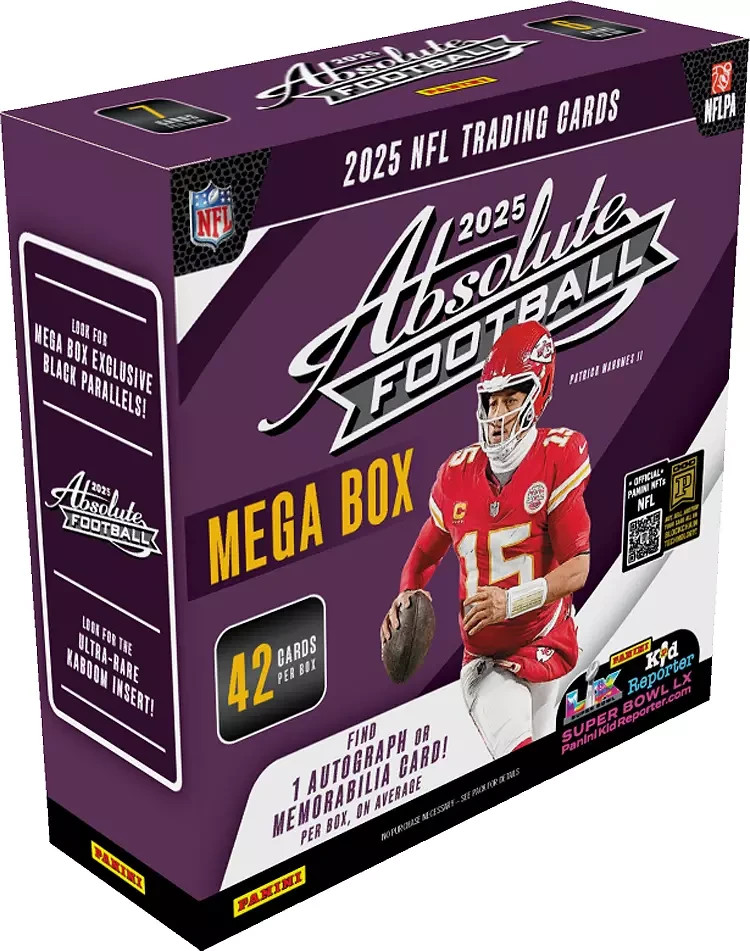 2025 Panini Absolute Football NFL Trading Cards Mega Box - 1 Auto