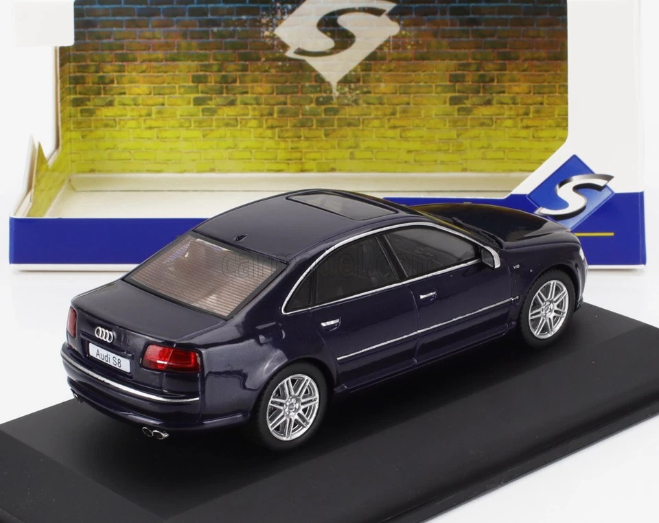 MODELLINO AUTO STATICO SOLIDO AUDI A8 S8 D3 2010 BLU MODELLISMO SCALA 1:43 - Immagine 2 di 4
