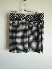 Vintage Juicy Couture Polka Dot Wool Blend Mini Skirt Belted - Size 0