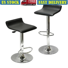 Adjustable Swivel Bar Stool Set 360 Degree Backless Dining Stools W/ Foot Rest