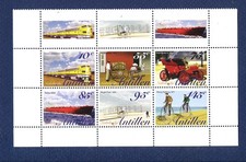 NETHERLANDS ANTILLES - Scott 1031 - MNH S/S - train, bicycle, car - 2004