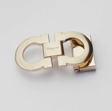 Gold Ferragamo Unisex Classic  Gancici Belt Buckle For 34-35mm leather strap