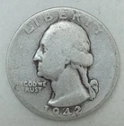 1942 Washington Quarter 90% Silver