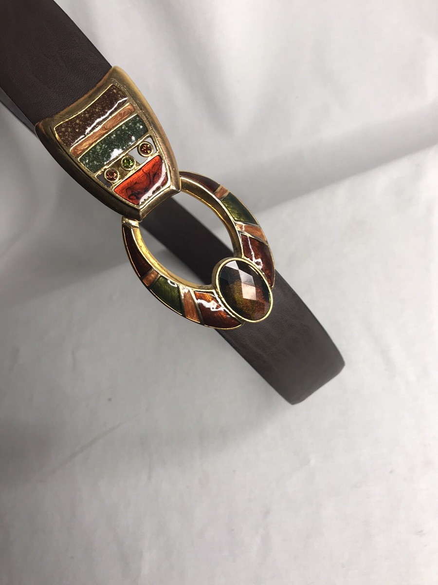 Leather Belt with Embossed Gold tone Hardware HUGO - Italian-leather belt with gold-tone tip - Black main image 4