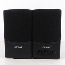 Compaq Black FLC Persario Computer PC Speaker System W/ USB 5070-0950 - Tested