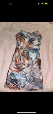 Fashion Nova Stormy Weather Mesh Marble Dress M/L | eBay UK