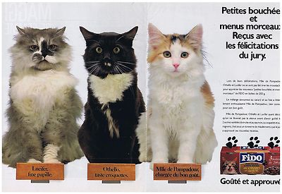 REKLAME WERBUNG 104 1987 FIDO Katzenfutter (2 Seiten)