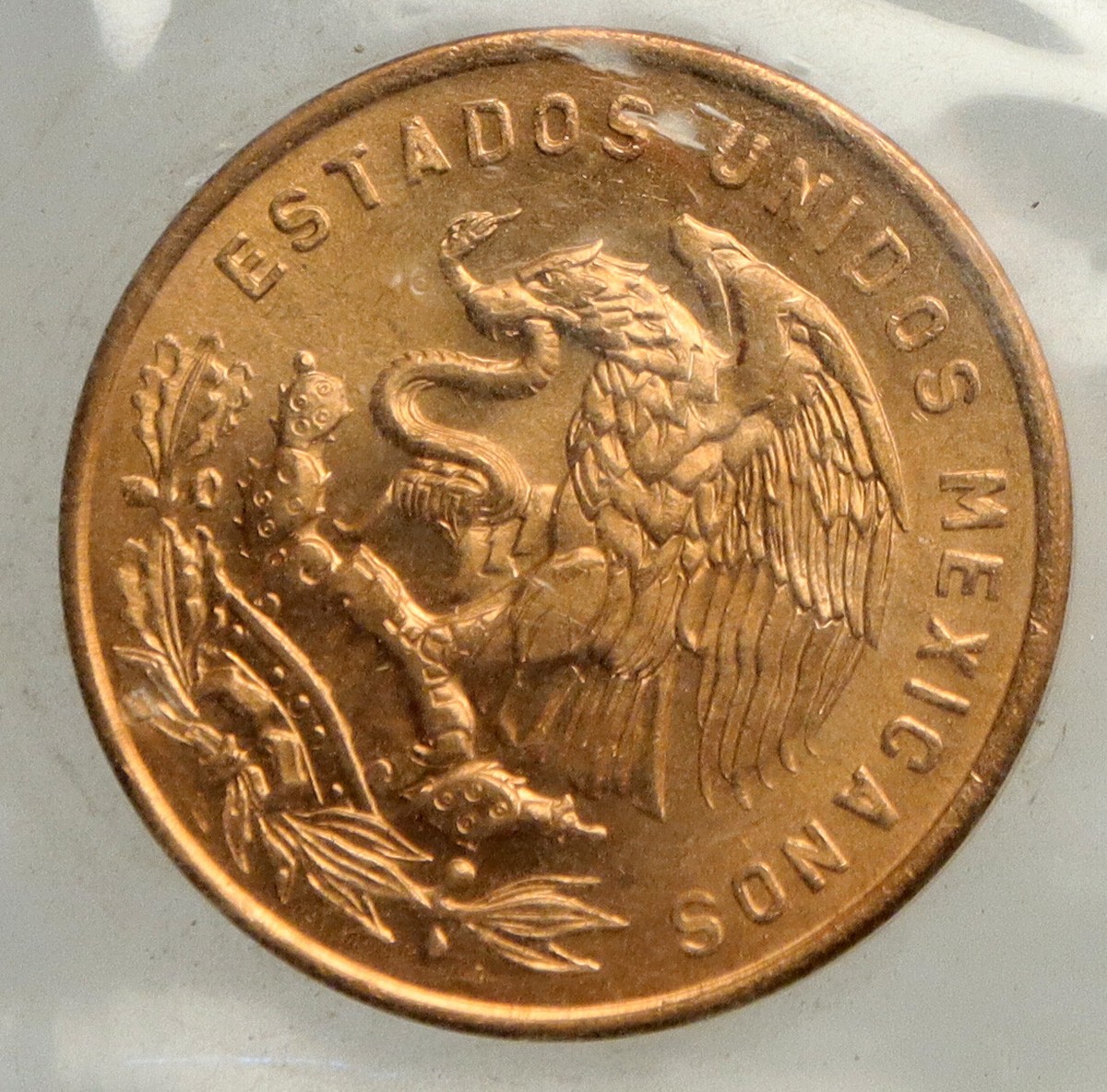 1964 MEXICO Mo Pythagorian Cap of LIBERTY Old VINTAGE 20 Centavos