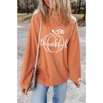 Graphic Round Neck Long Sleeve Sweatshirt