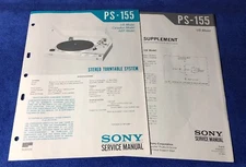 SONY PS-155 STEREO TURNTABLE SYSTEM ORIGINAL SERVICE MANUAL SCHEMATIC M197x