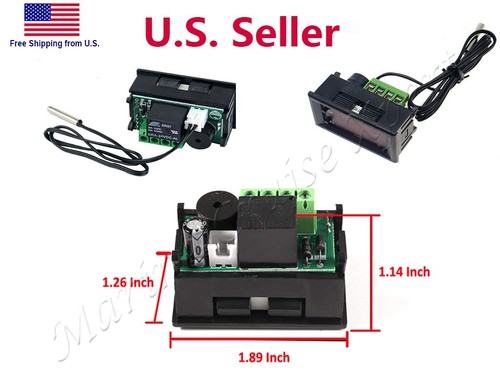 12V Digital LED Microcomputer Thermostat Controller Switch Temperature Sensor DC - Picture 7 of 8