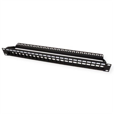 19''-Keystone-Modulträger, 24P., ungeschirmt, schwarz