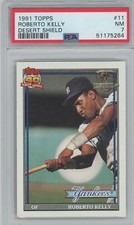 1991 Topps Desert Shield #11 Roberto Kelly Desert Shield PSA 7