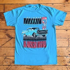 Vintage 1957 Chevrolet Bel Air Single Stitch Graphic Tshirt Sun Sportswear Inc