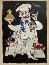 Lo Chef Paolo Fresu Opera Dipinto SERIGRAFIA Moderna Firmato Numerato POP ART