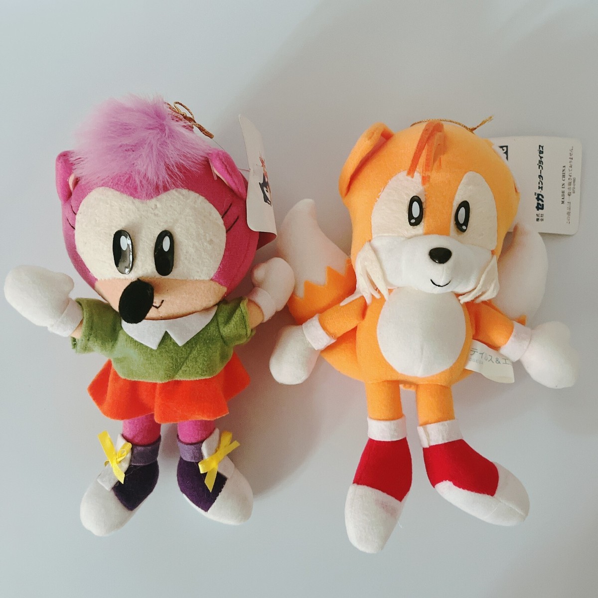 SEGA Sonic The Hedgehog 1993 Tails Amy Plush Toy Set 22cm Prize