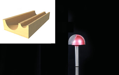 6mm Shank 20mm Cutting Dia Core Box Router Bits Woodwoking Tools