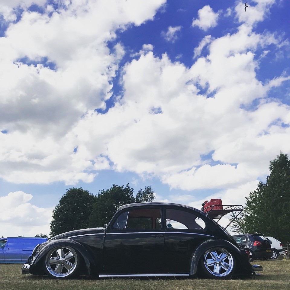 VW Classic Beetle roof rack Jim Dandy style powder coating with wood ...