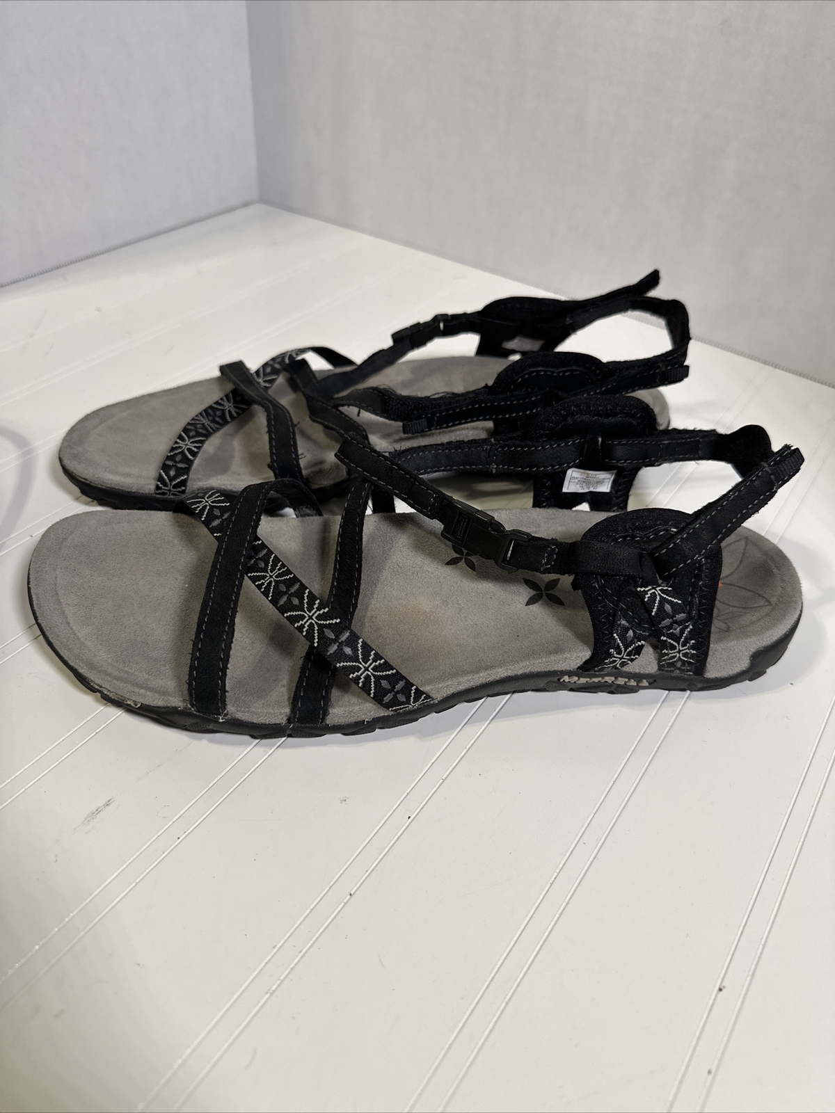 Sandali da donna neri Merrell taglia 11 reticolo terran sport camminata J22234