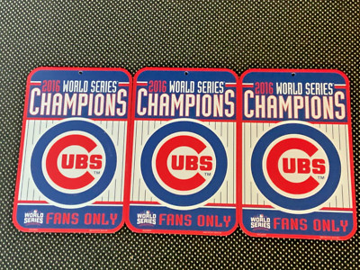 CHICAGO CUBS 2016 WORLD SERIES CHAMPIONS FANS ONLY PLASTIC SIGN by ...