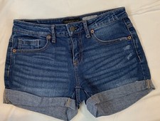 Womens Aeropostale Midi Blue Jean Shorts Size 4