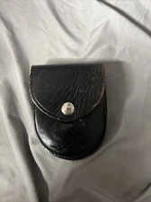 Vintage Dutyman Handcuff Pouch Smooth Black Leather Duty Gear 8111 - A6