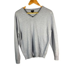 J Crew Mens Light Blue V Neck Long Sleeve Sweater Size Large