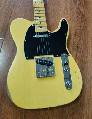 #ad #ad New TL Butterscotch Blonde Make Old Electric Guitar Alder Body Chorm Hardwrae $279.00