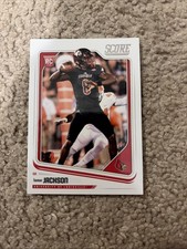 Lamar Jackson 2018 Panini Score Rookie Card #352 Baltimore Ravens. rookie card picture