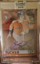 2019 Topps Clearly Authentic Autograph Kyle Tucker Red /50 Rookie RC