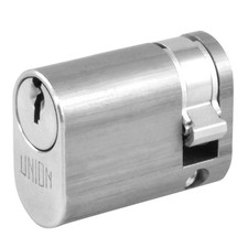 UNION 2x8 Oval Halbzylinder passend für 2332 Ovalprofil Nachtriegel - 40 mm (30/1
