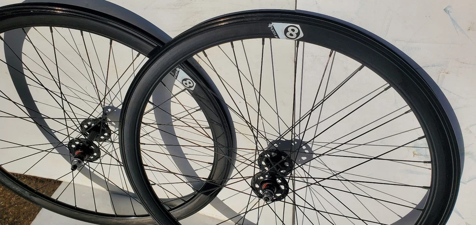 Origin8 700c 密封轮毂轨道 TT 自行车车轮组 32H 固定齿轮 FF SS Mavic — 第 2/4 张图片