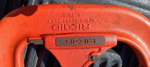 RIDGID LARGE Heavy Duty PIPE CUTTER No. 6-S 4"-6" Pipe WORKS GREAT!