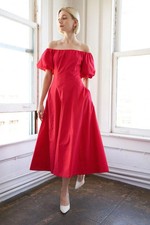 Protecting My Peace Red Woven Midi Dress