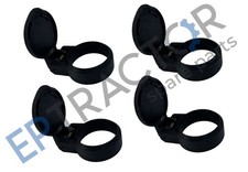 4 Pieces Female Hydraulic Quick Coupler Dust Cap 1.49" 38mm Black Plastic