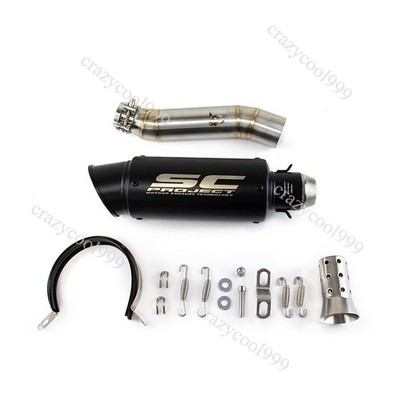 Slip for Honda CBR300R 2013-23 CBR300F Exhaust Mid Tail Pipe Black Muffler Tips