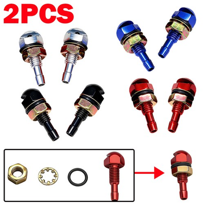 #ad 2X Universal Aluminum Windshield Wiper Water Jet Spray Washer Nozzle For Vehicle $10.82