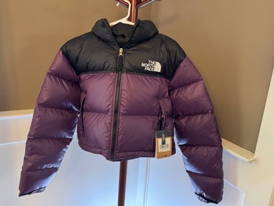 $280 NWT women The North Face 1996 Retro Nuptse Puffer Jacket - Short Purple/Blk