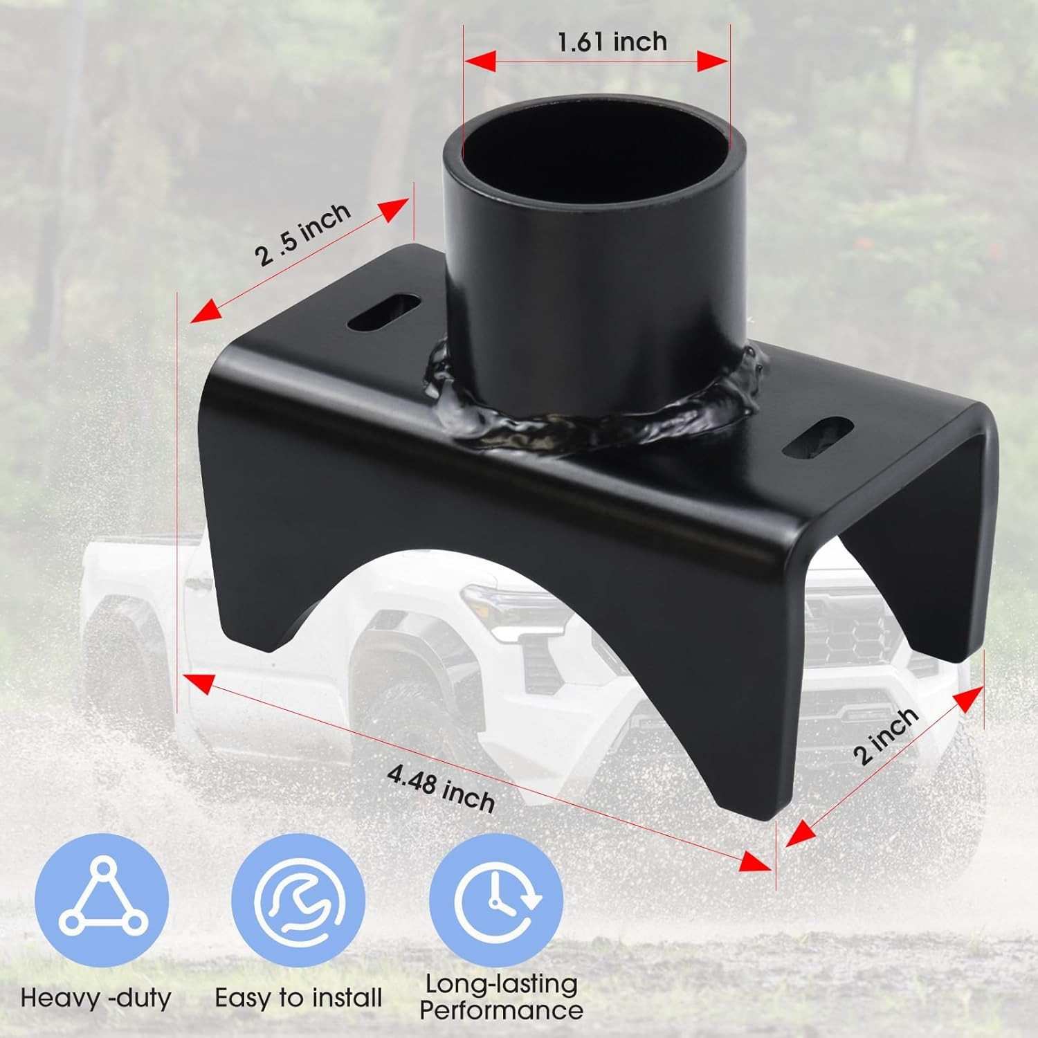 Lifting Saddle for 2" 3" 4" Round & 2" Square Tube, Adapter Axle Saddle for With