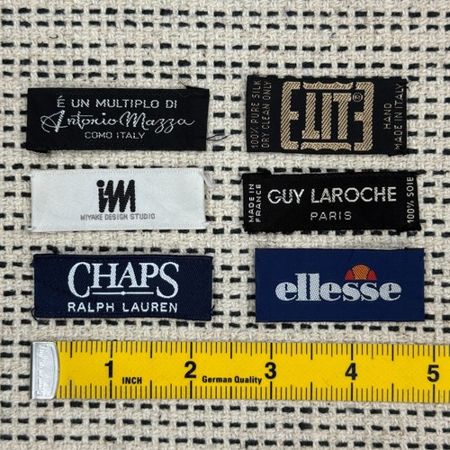 LOT OF 4 MIXED ISSEY MIYAKE TAG LABEL SEWING REPLACEMENT ACCESSORIES - L87