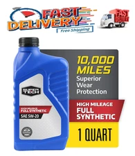 Super Tech High Mileage Full Synthetic SAE 5W-20 Motor Oil, 1 Quart Free ship...