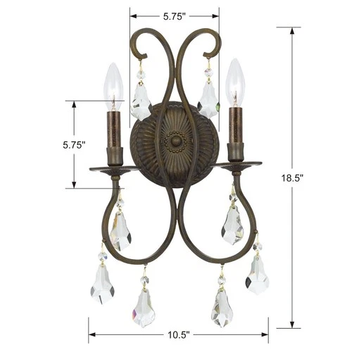 Crystorama Lighting - Two Light Wall Mount - Wall Mount - Ashton - Two Light - Picture 4 of 4