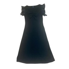 Black Vintage Drama Midi Dress Women’s 4